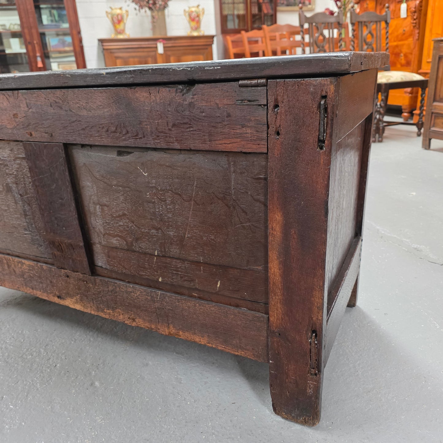French Oak Blanket Chest Early 19th Century