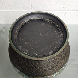 Antique Chinese Bronze & Cloisonne Planter