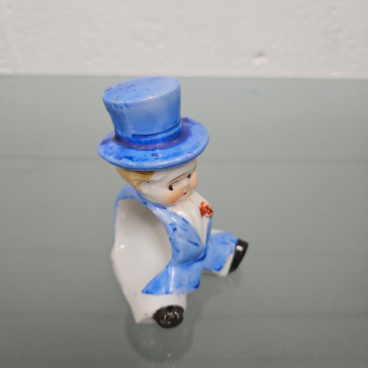 Vintage Napkin Ring of Boy In Top Hat