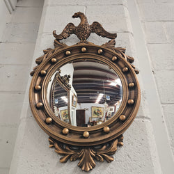 Vintage French Empire Style Gilt Convex Mirror Featuring Eagle | Antique & Vintage | Moonee Ponds Antiques | Australia Wide Delivery