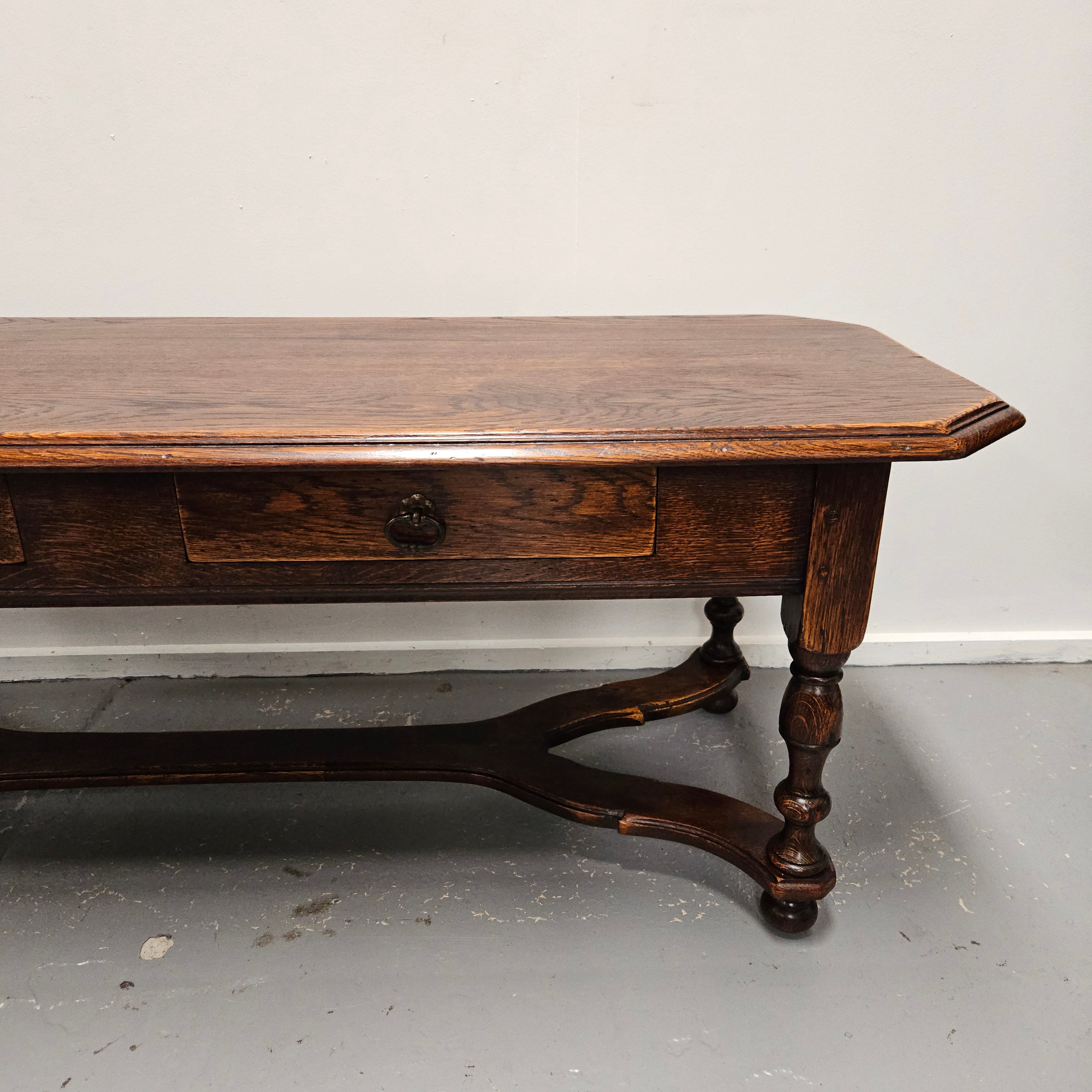French Oak Two Drawer Coffee Table | Antique & Vintage | Moonee Ponds Antiques | Australia Wide Delivery