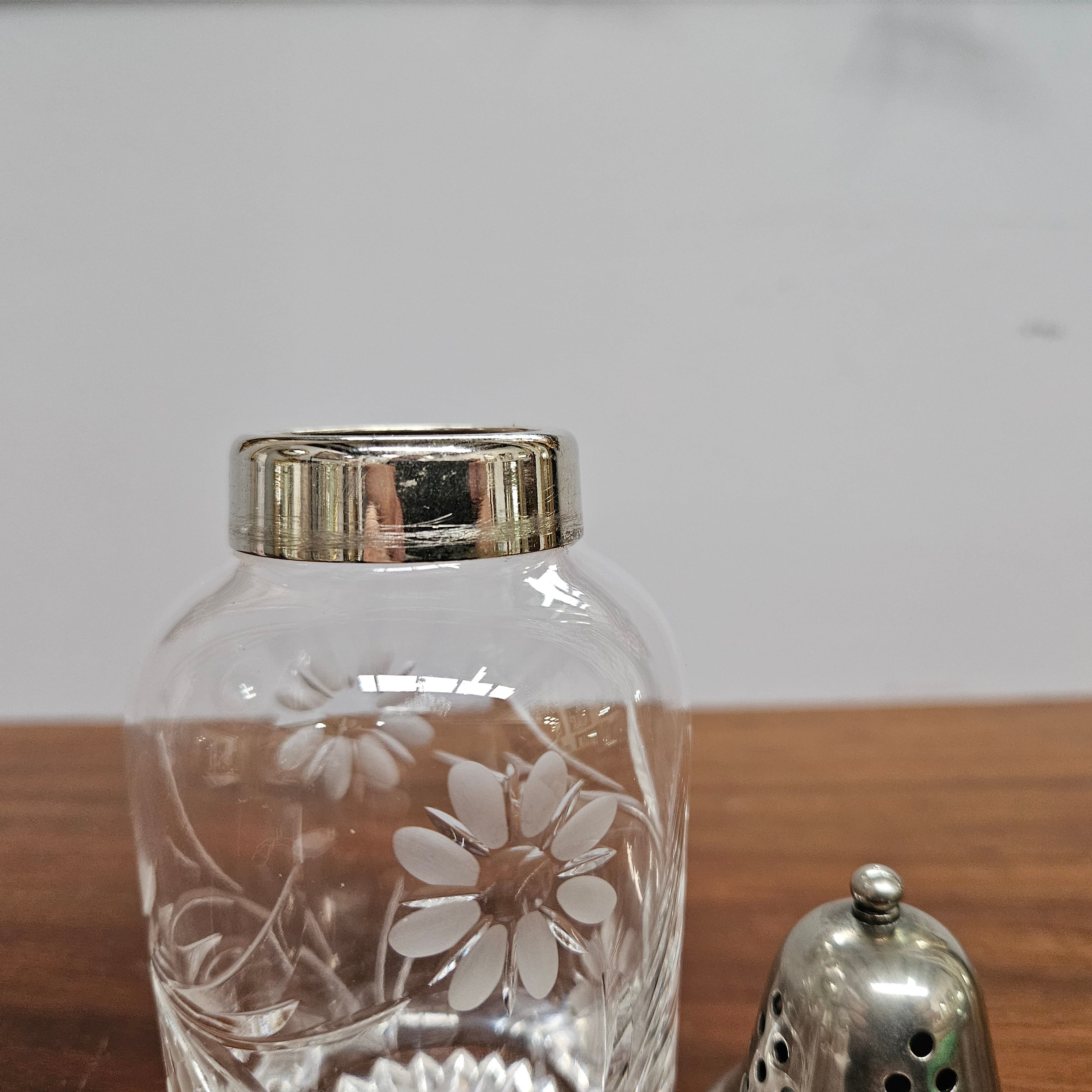 Vintage "Stuart" Cut Crystal & Silver Plated Sugar Shaker | Antique & Vintage | Moonee Ponds Antiques | Australia Wide