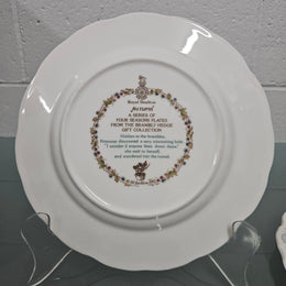 Vintage Set of 4 Seasons Brambly Plates