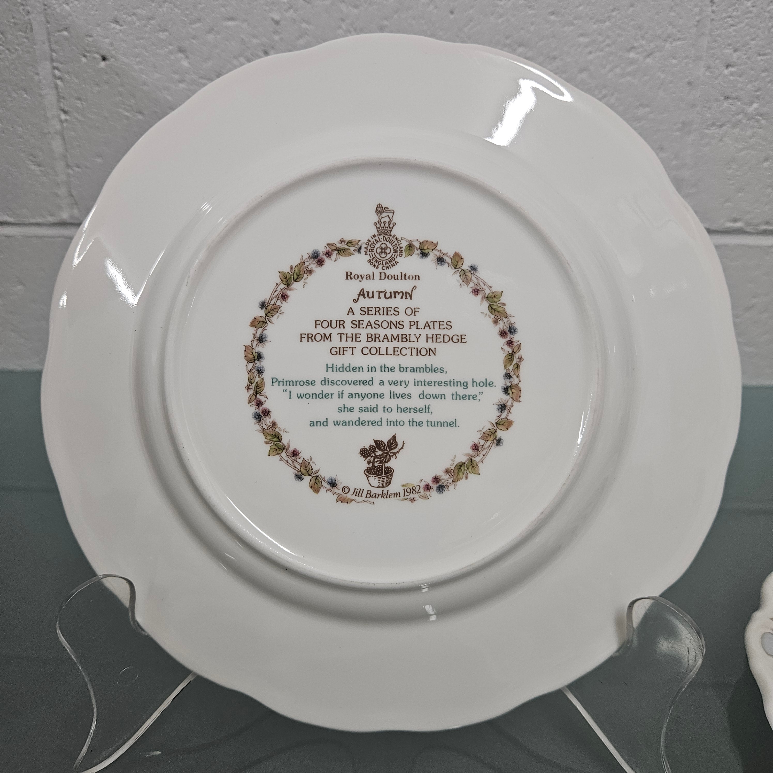 Vintage Set of 4 Seasons Brambly Plates | Antique & Vintage | Moonee Ponds Antiques | Australia Wide Delivery