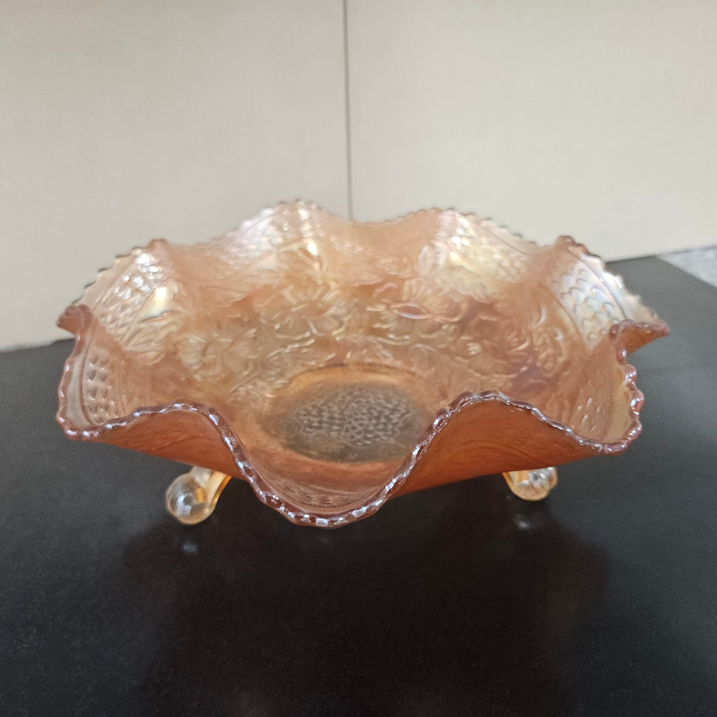 Large Antique Carnival Glass Bowl