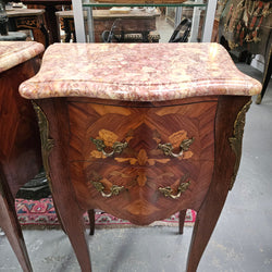 Louis XVth Style Marble Top Pair Bedsides Moonee Ponds Antiques
