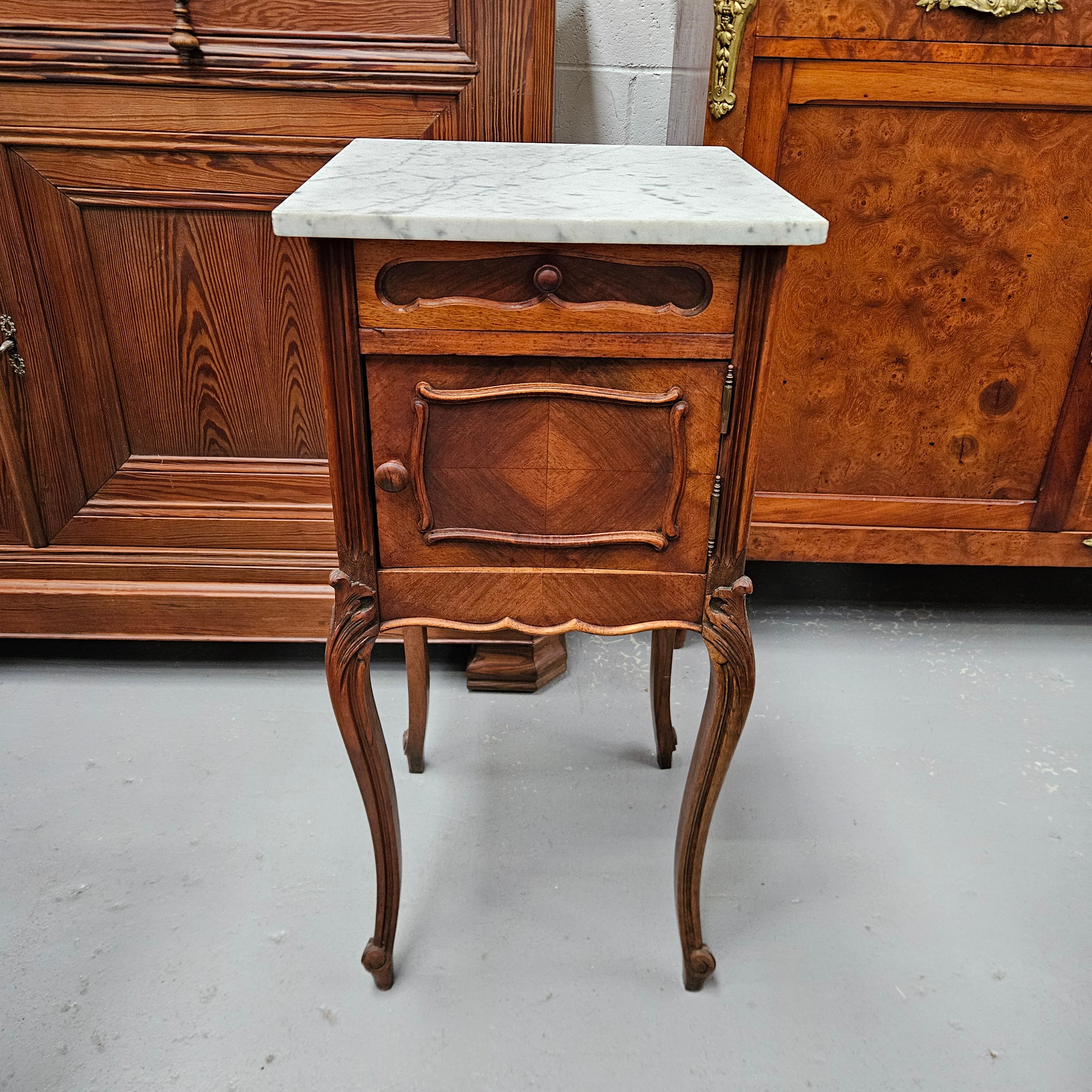 Louis XV Style Marble Top Single Bedside