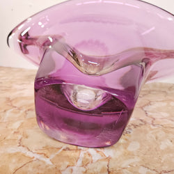 Val Lambert Signed Art Glass Vase | Antique & Vintage | Moonee Ponds Antiques | Australia Wide Delivery