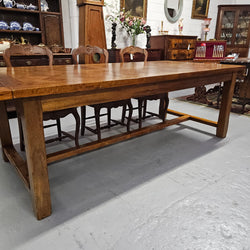 French Style Parquetry Top Fruit wood Farmhouse Extension Table | Antique & Vintage | Moonee Ponds Antiques | Australia Wide Delivery