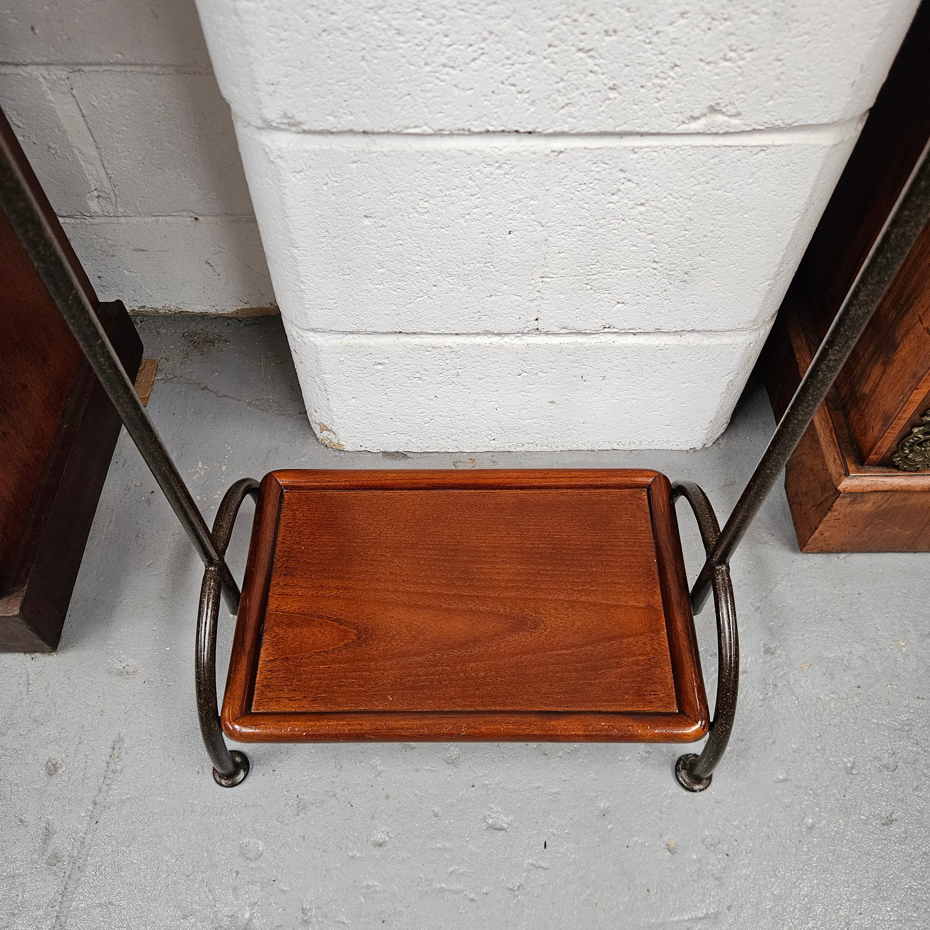 Impressive Cast Iron & Wooden Valet Stand