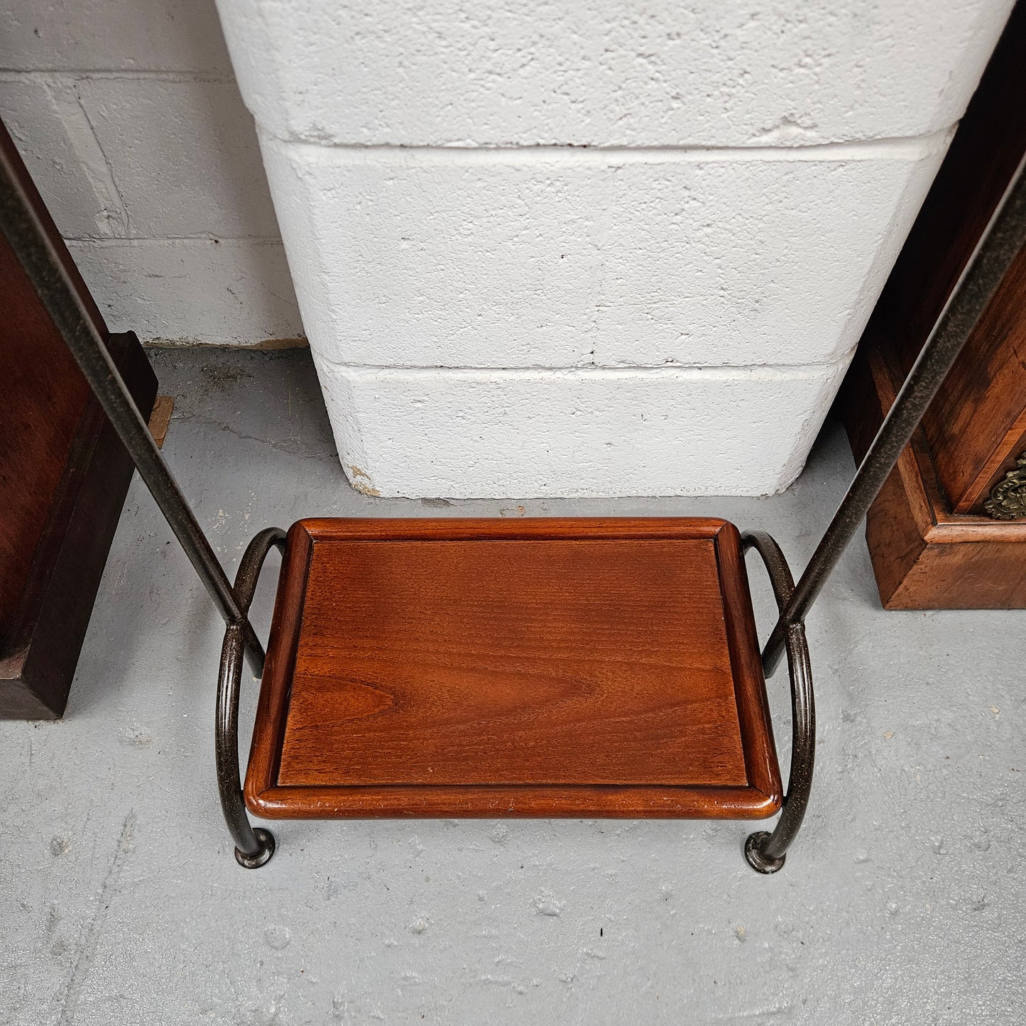 Impressive Cast Iron & Wooden Valet Stand