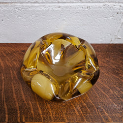 Amber Murano Glass Bowl | Antique & Vintage | Moonee Ponds Antiques | Australia Wide Delivery