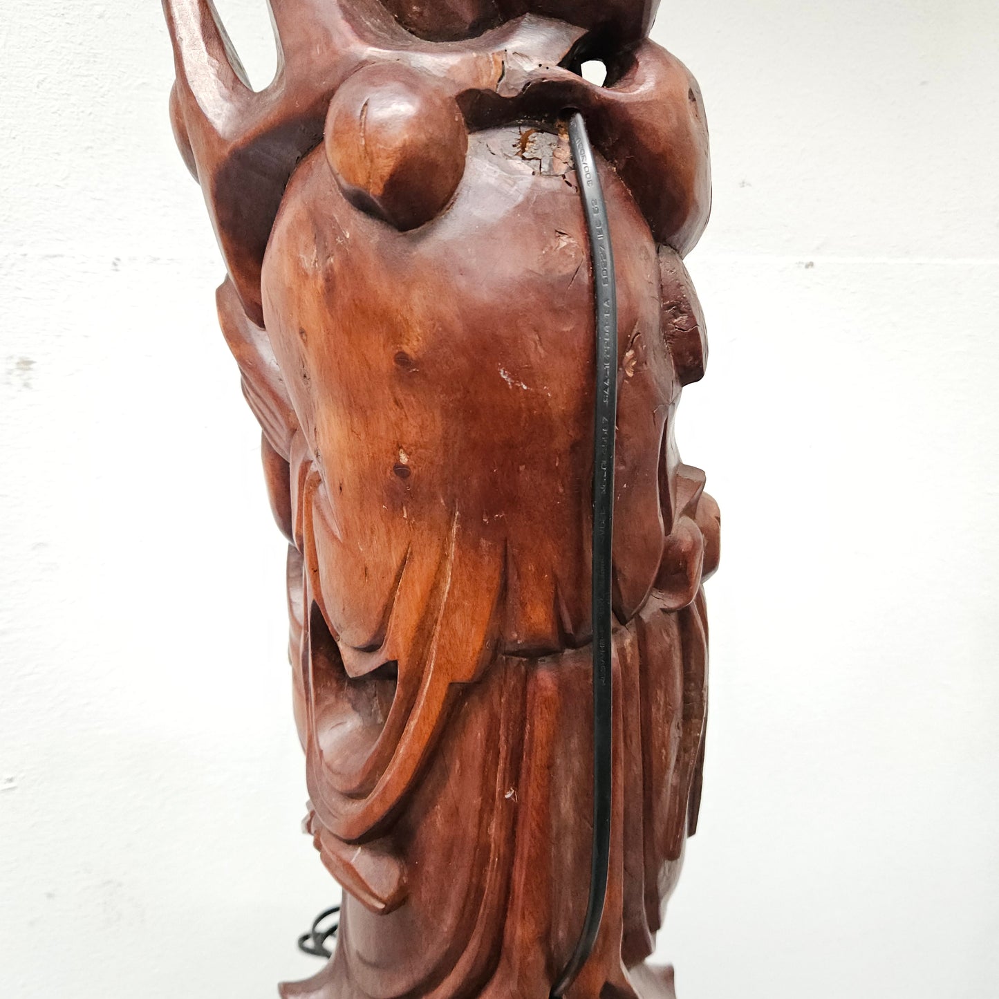 Hand Carved Rosewood Lamp Base