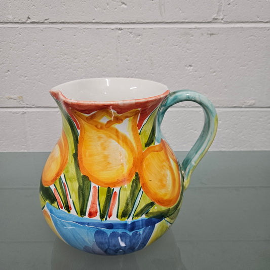 Vintage Hand Painted Italian Jug