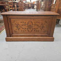 19th Century Nicely Carved French Oak Trunk | Antique & Vintage | Moonee Ponds Antiques | Australia Wide Delivery