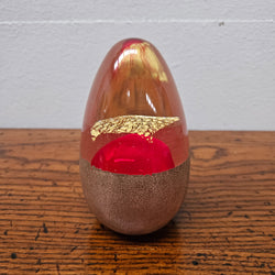 Art Glass Red & Gold Paperweight | Antique & Vintage | Moonee Ponds Antiques | Australia Wide Delivery
