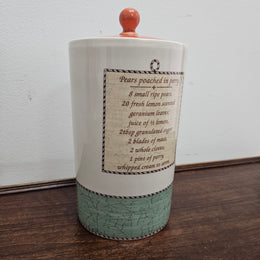 Vintage Sarah's Garden Large Storage Jar With Lid