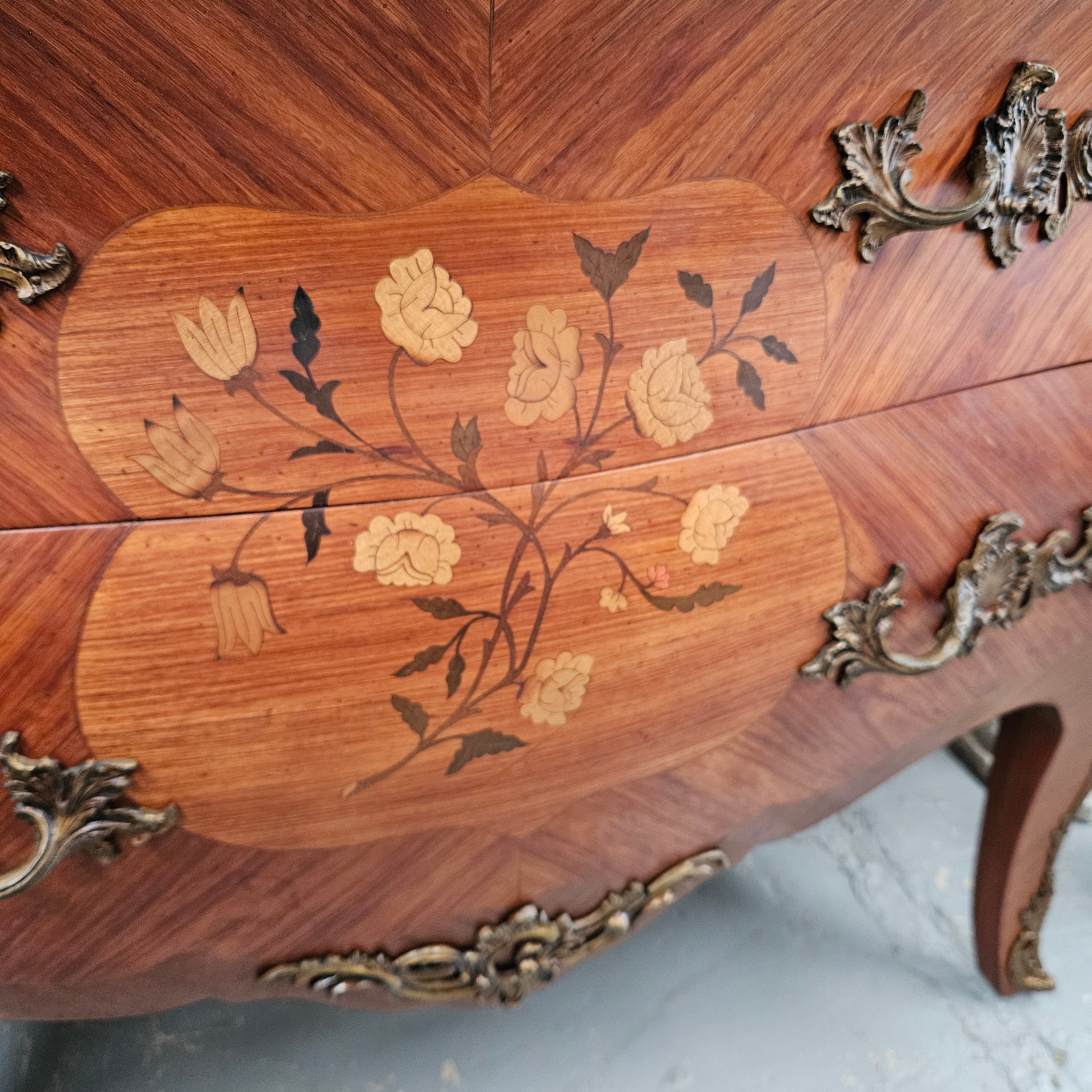 Louis 15th Style Kingwood Commode With Marble Top | Antique & Vintage | Moonee Ponds Antiques | Australia Wide Delivery
