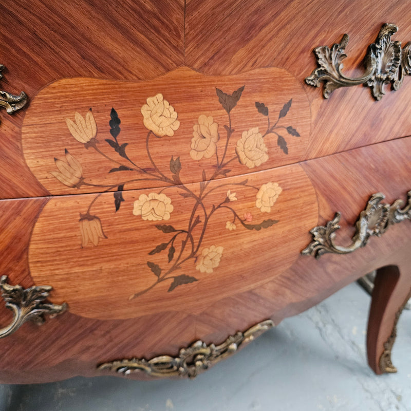 Louis 15th Style Kingwood Commode With Marble Top