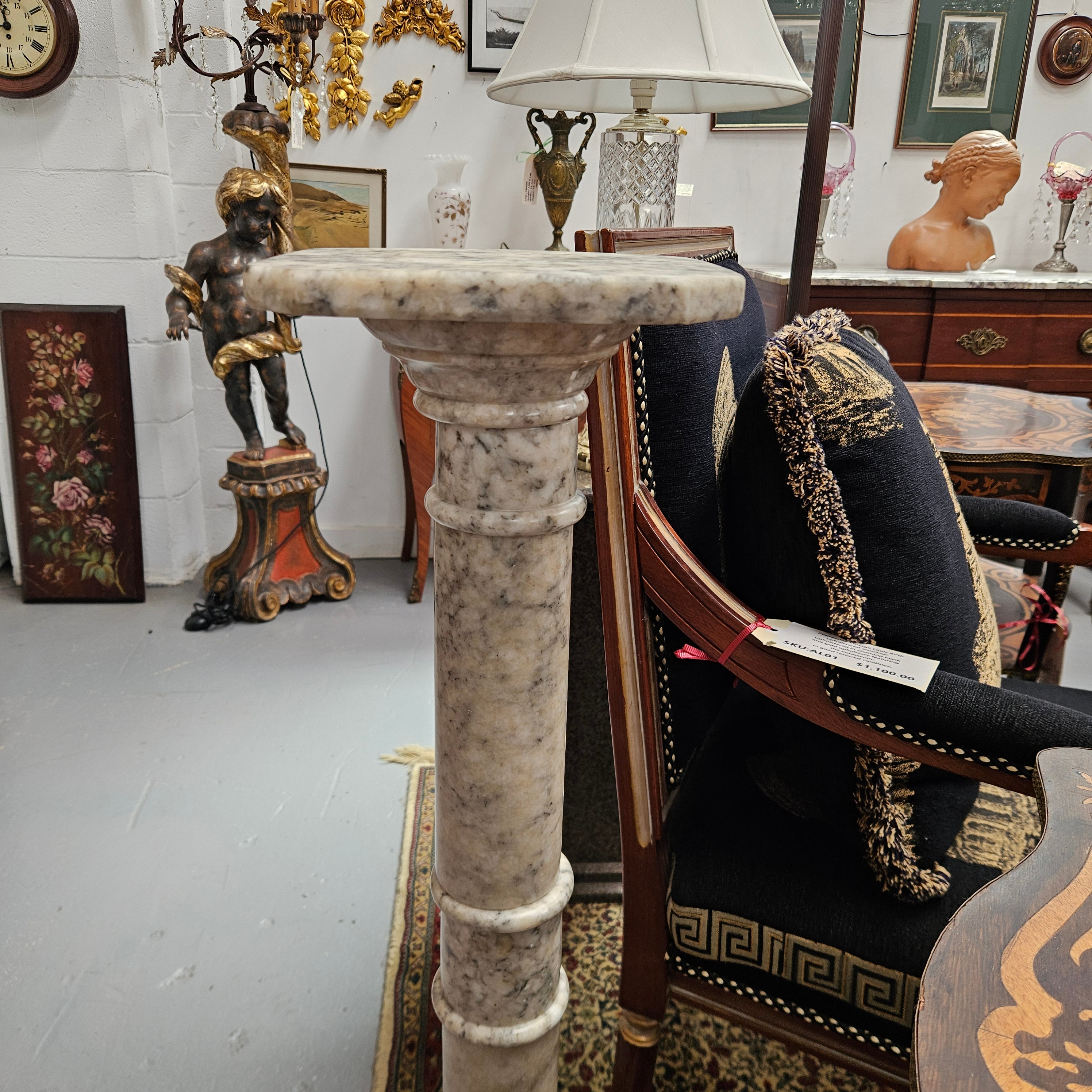 Vintage Marble Pedestal | Antique & Vintage | Moonee Ponds Antiques | Australia Wide Delivery