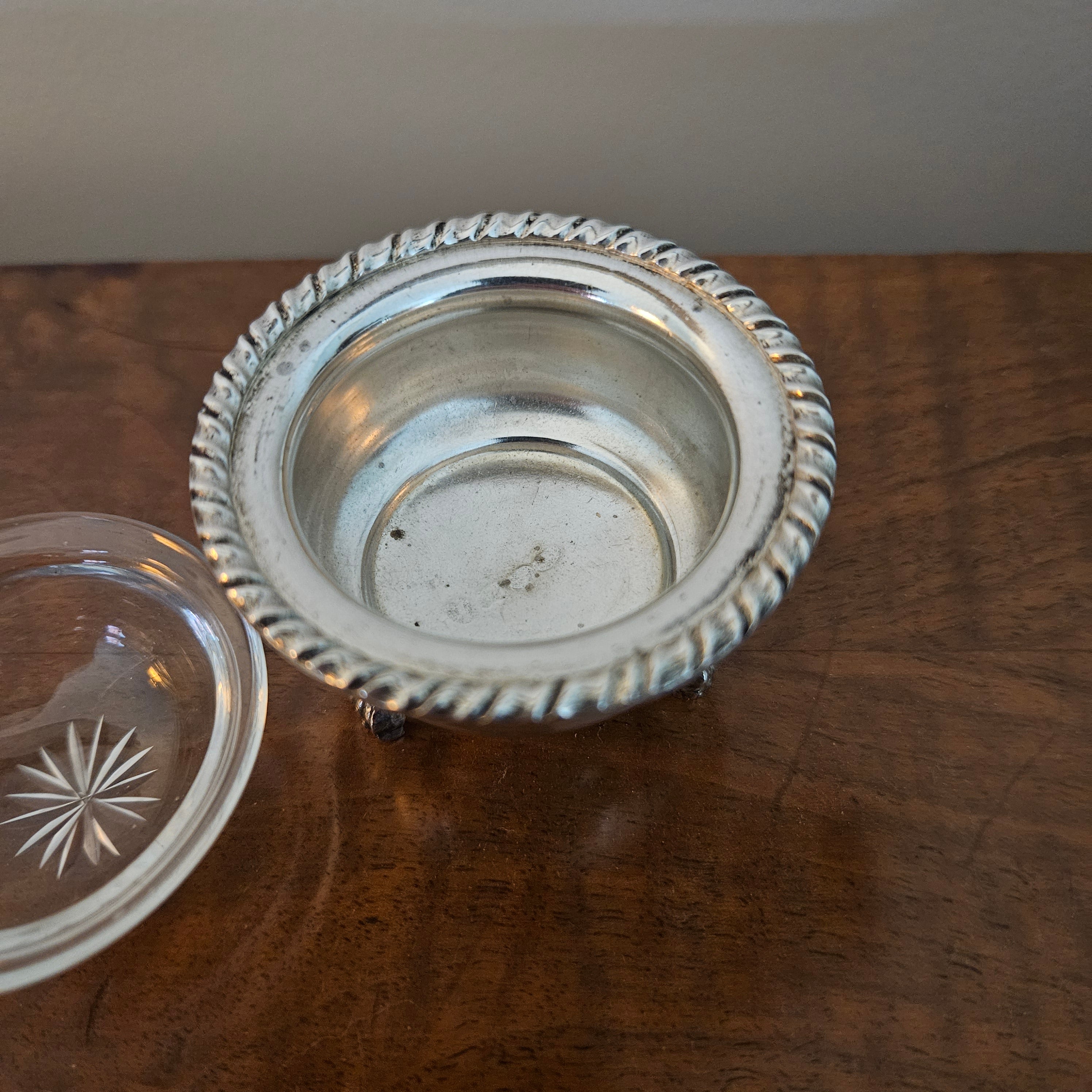 Pair of Vintage Silver & Glass Salts | Antique & Vintage | Moonee Ponds Antiques | Australia Wide Delivery