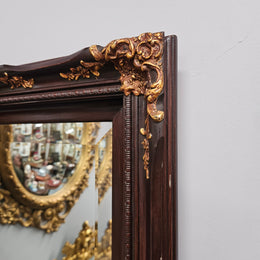 Vintage Bevelled Edge Gilded Wooden Mirror