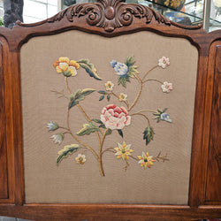 Tapestry & Timber Fire Screen | Antique & Vintage | Moonee Ponds Antiques | Australia Wide Delivery
