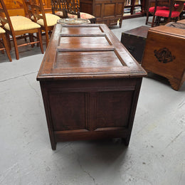 18th Century French Oak Coffer Featuring Beautiful Carvings