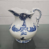 Vintage Staffordshire English Ironstone Jug Hand Painted Blue & White | Antique & Vintage | Moonee Ponds Antiques | Australia Wide Delivery