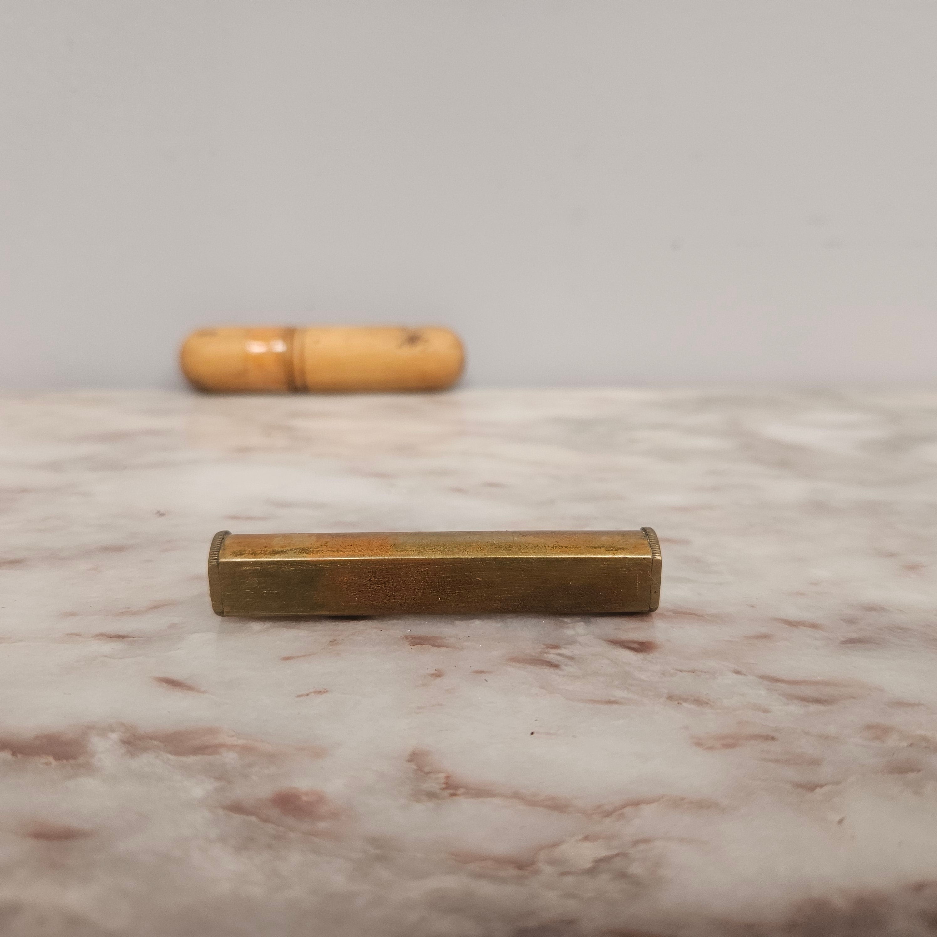 Vintage Brass Level In Treen Cover | Antique & Vintage | Moonee Ponds Antiques | Australia Wide Delivery