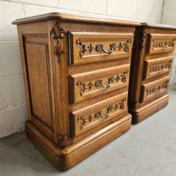 French Oak Louis XVI Style Bedsides | Antique & Vintage | Moonee Ponds Antiques | Australia Wide Delivery