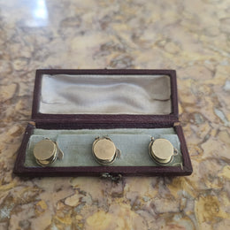 Set 3 Goldstone & Gold Studs of snake design