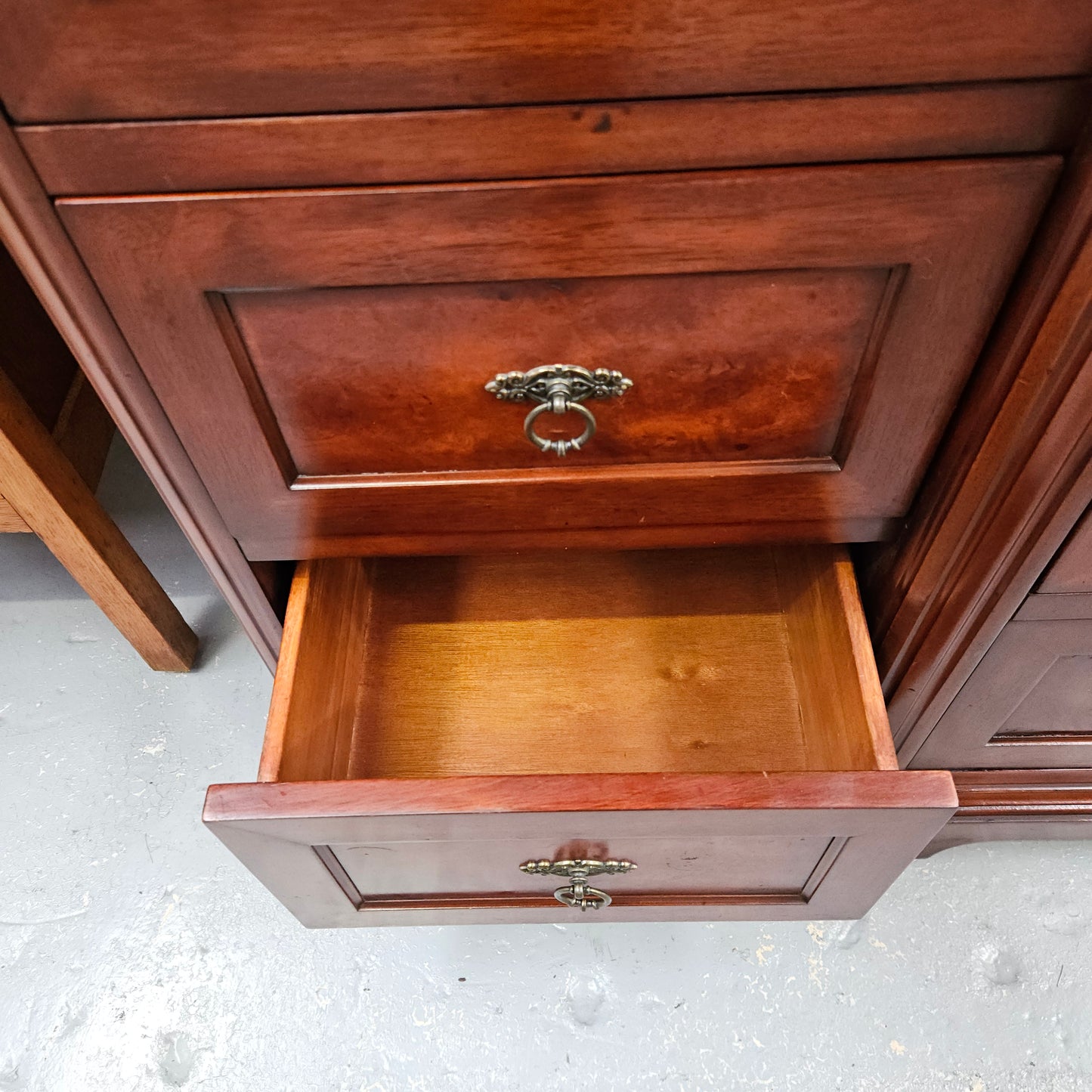 Vintage High Quality Nine Drawer Chest with Burr Walnut Veneer