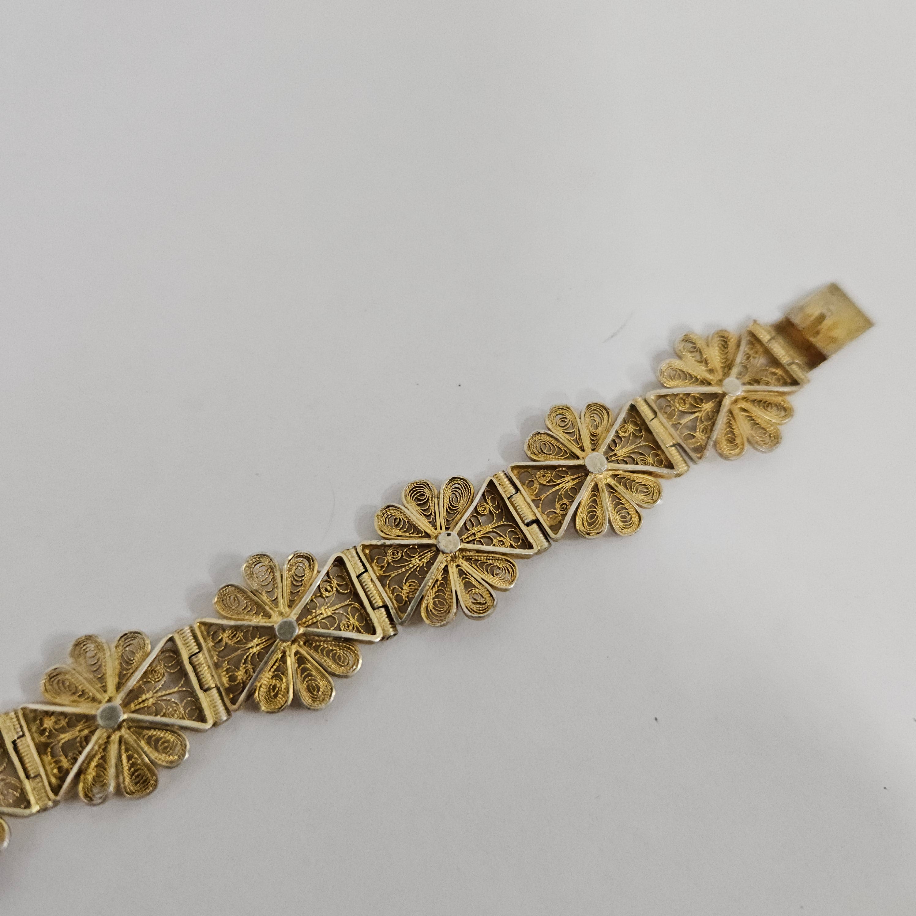 Pretty Silver Gilt Wire Bracelet | Antique & Vintage | Moonee Ponds Antiques | Australia Wide Delivery