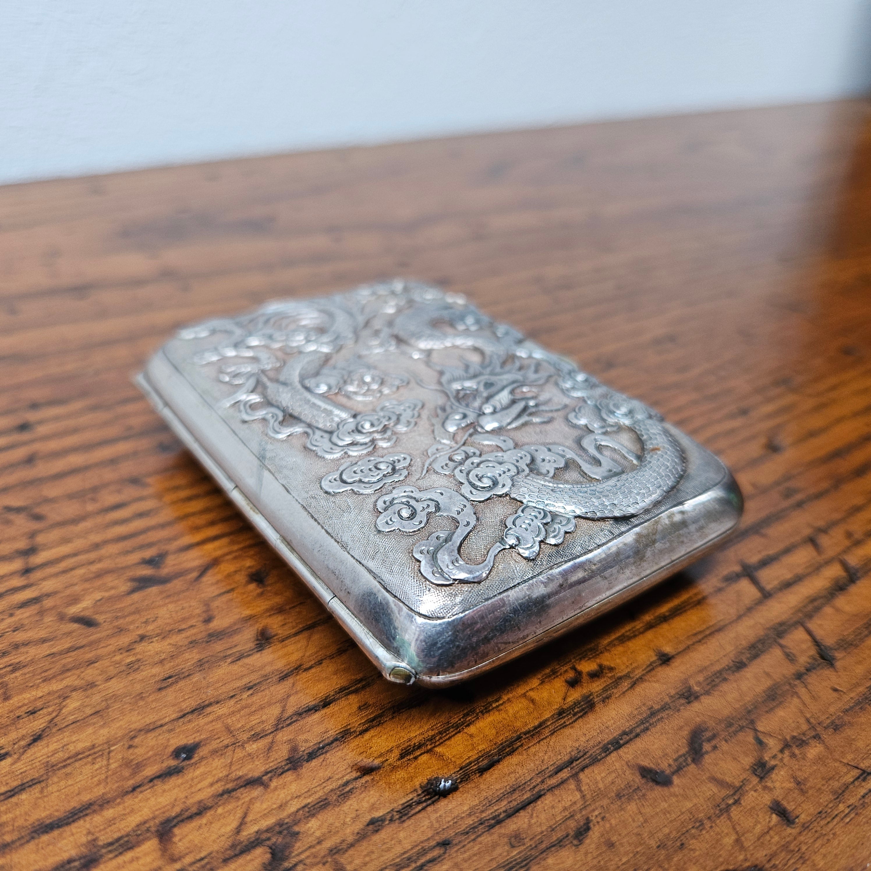 Antique Ornate Chinese Export Silver Card/Cigarette Case | Antique & Vintage | Moonee Ponds Antiques | Australia Wide Delivery