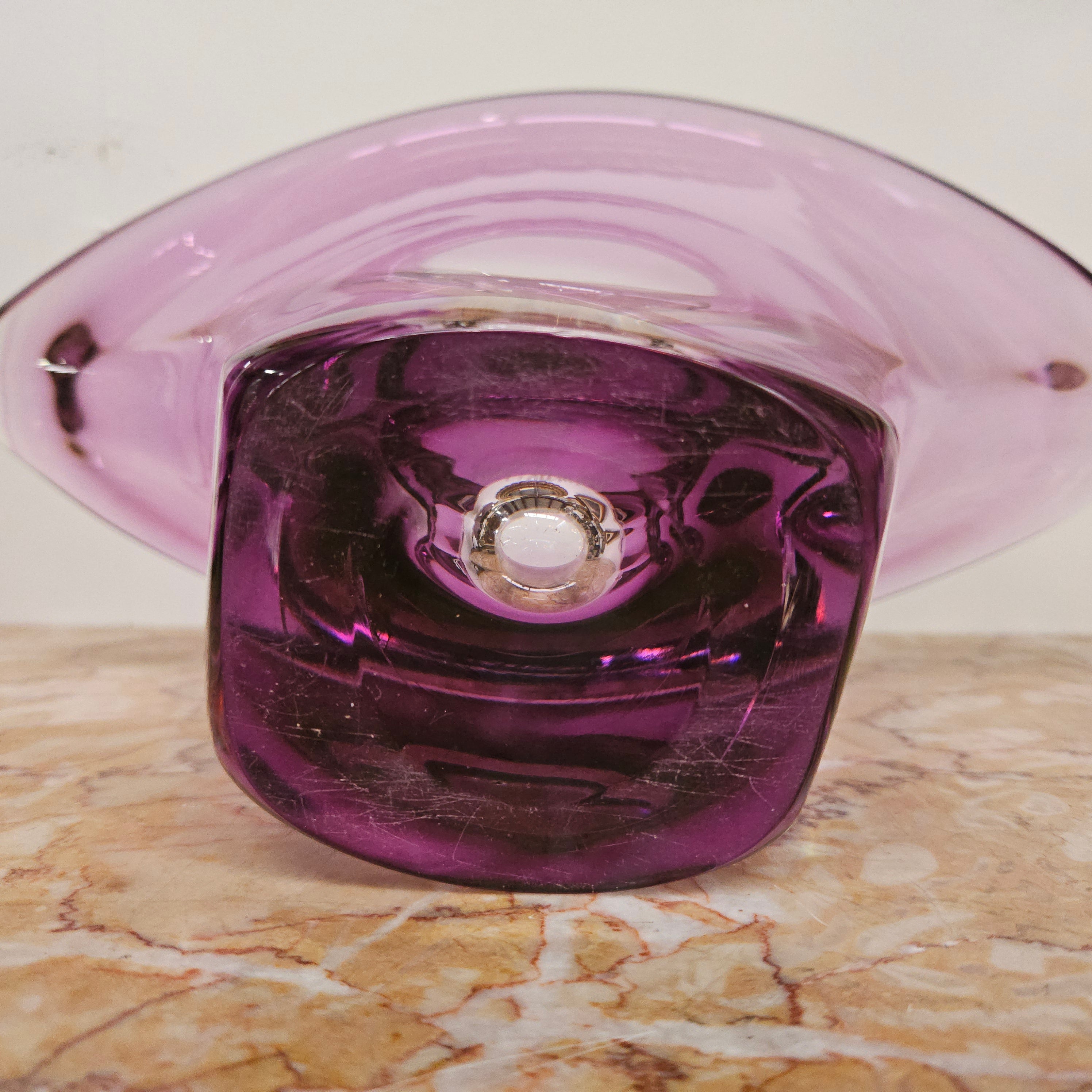 Val Lambert Signed Art Glass Vase | Antique & Vintage | Moonee Ponds Antiques | Australia Wide Delivery
