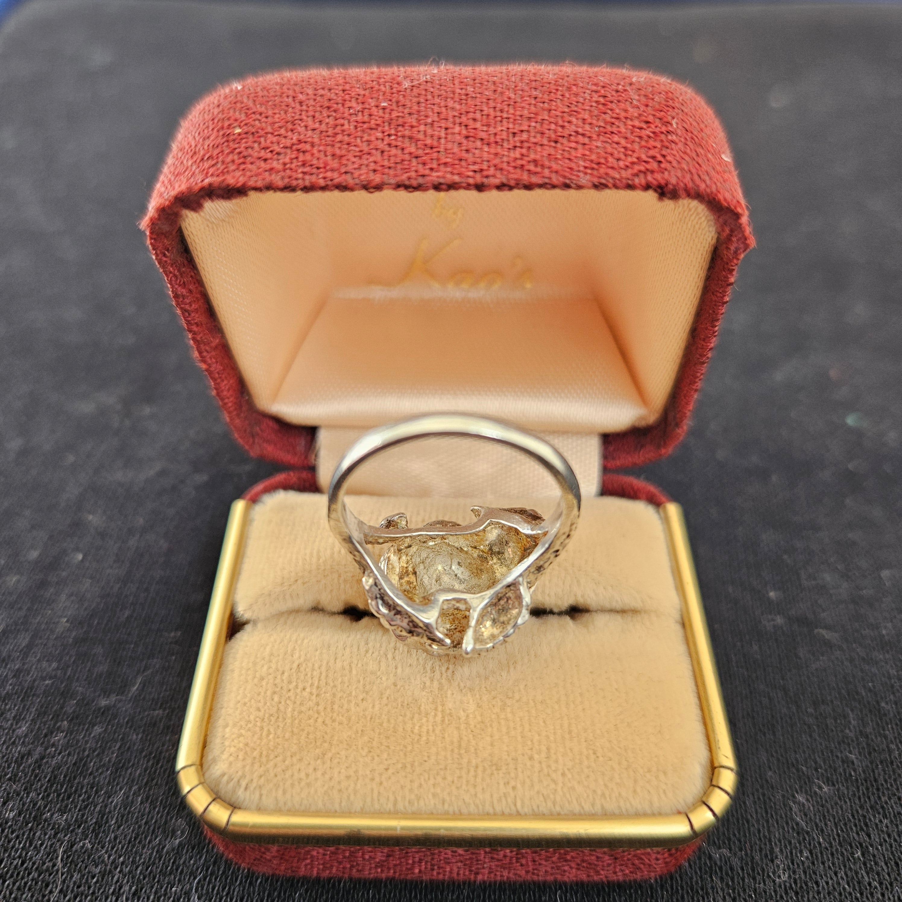 Full Blown Sterling Silver Rose Ring