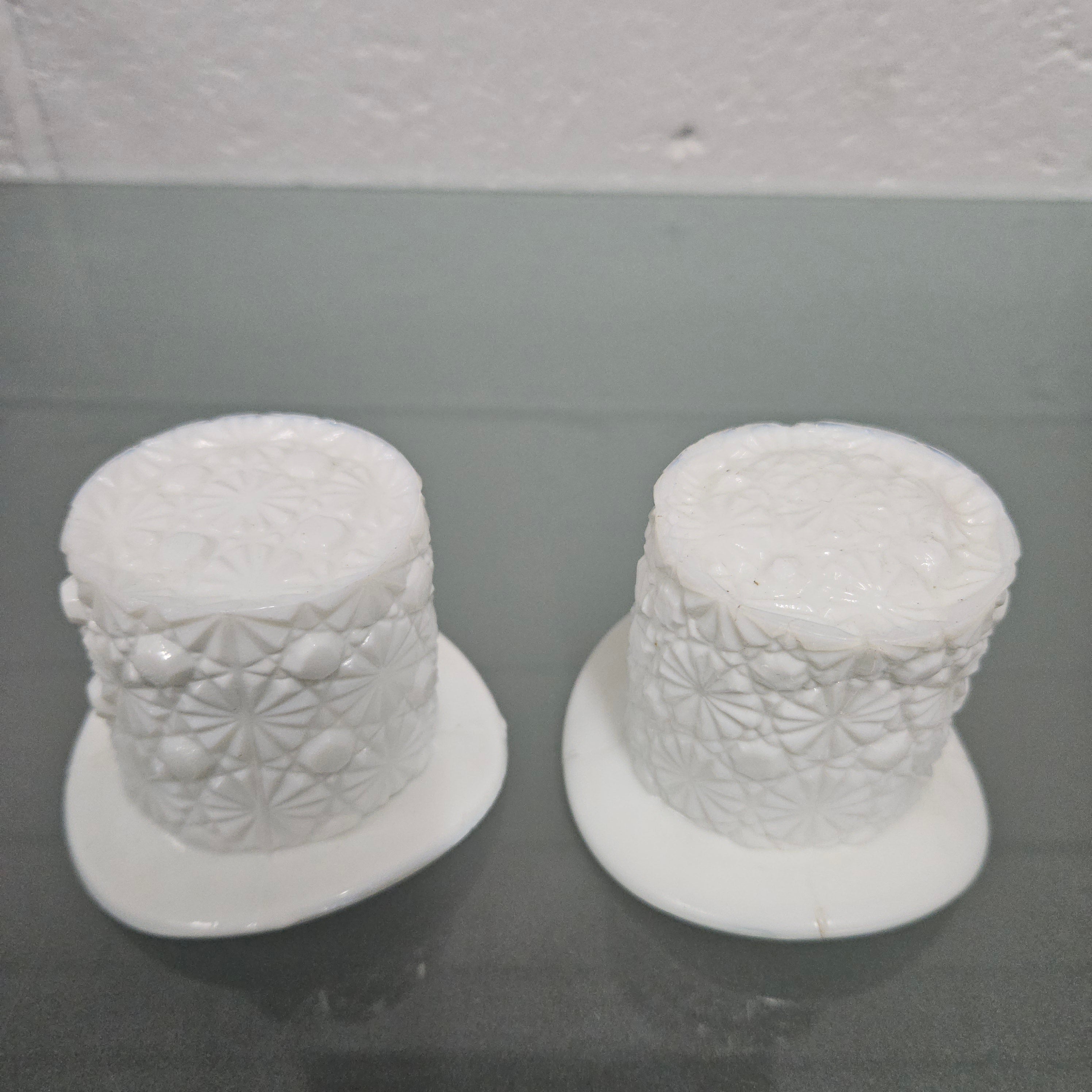 Pair of Fenton Milk Glass Top Hats | Antique & Vintage | Moonee Ponds Antiques | Australia Wide Delivery