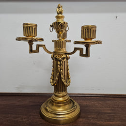 Impressive Louis XVl th Gilt Bronze Candleholder.  Circ 1780