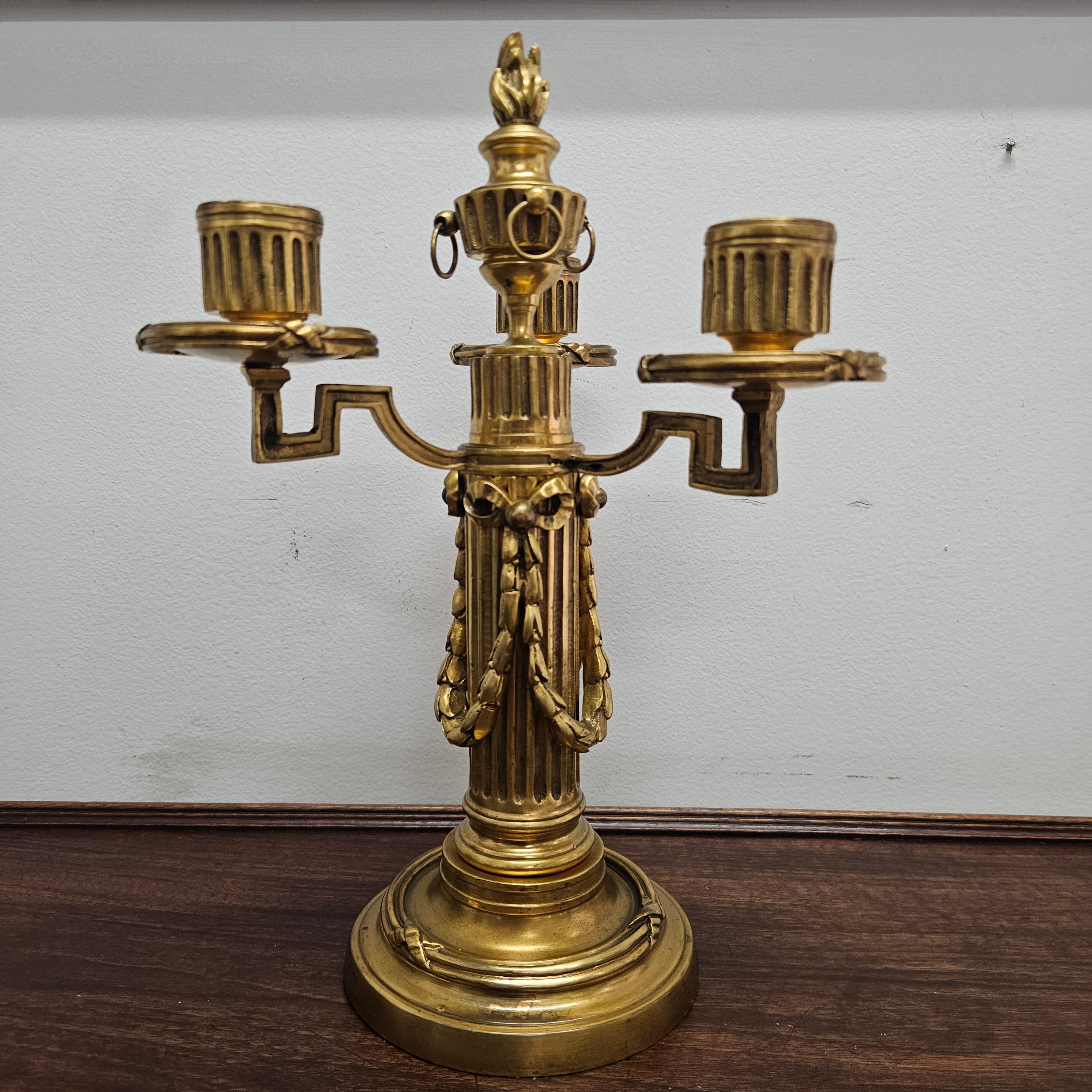 Impressive Louis XVl th Gilt Bronze Candleholder. Circ 1780