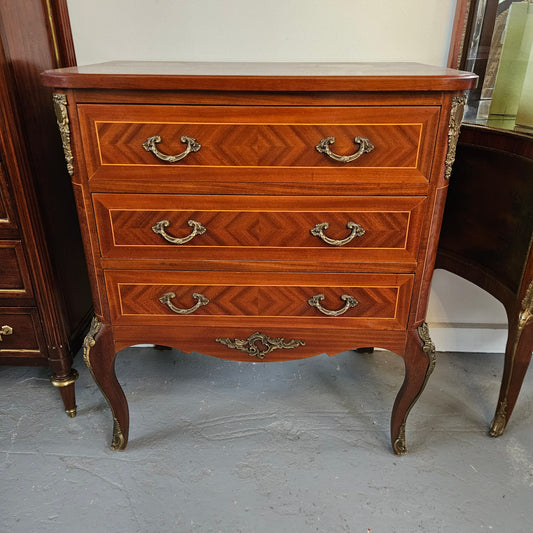 Stunning French Louis XV Style Wooden Top Commode