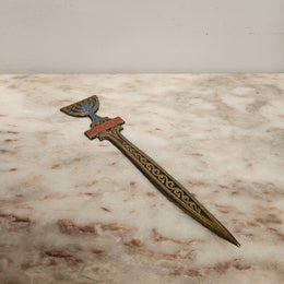 Vintage Jerusalem Brass Letter Opener
