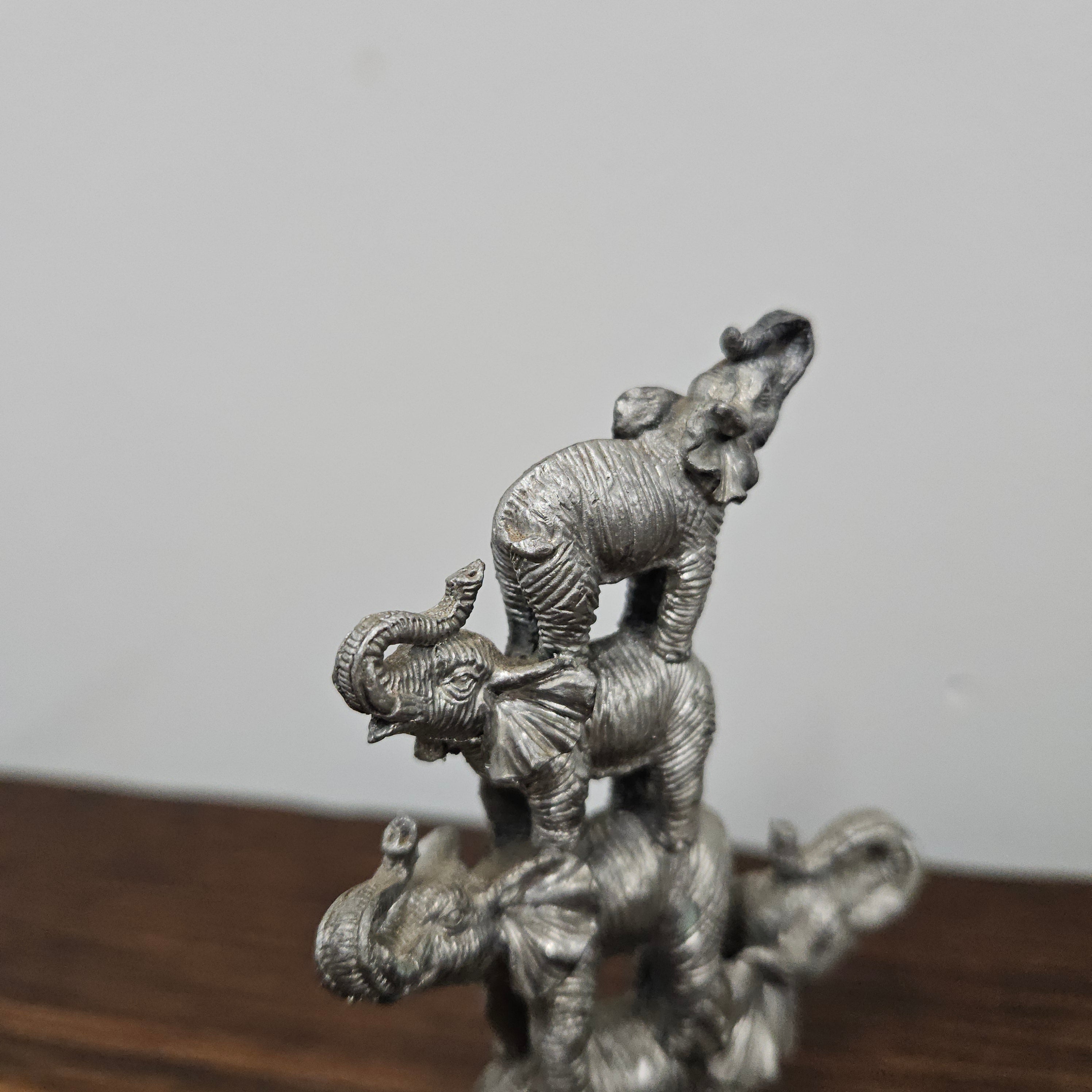 Heavy Pewter Elephant Group | Antique & Vintage | Moonee Ponds Antiques | Australia Wide Delivery