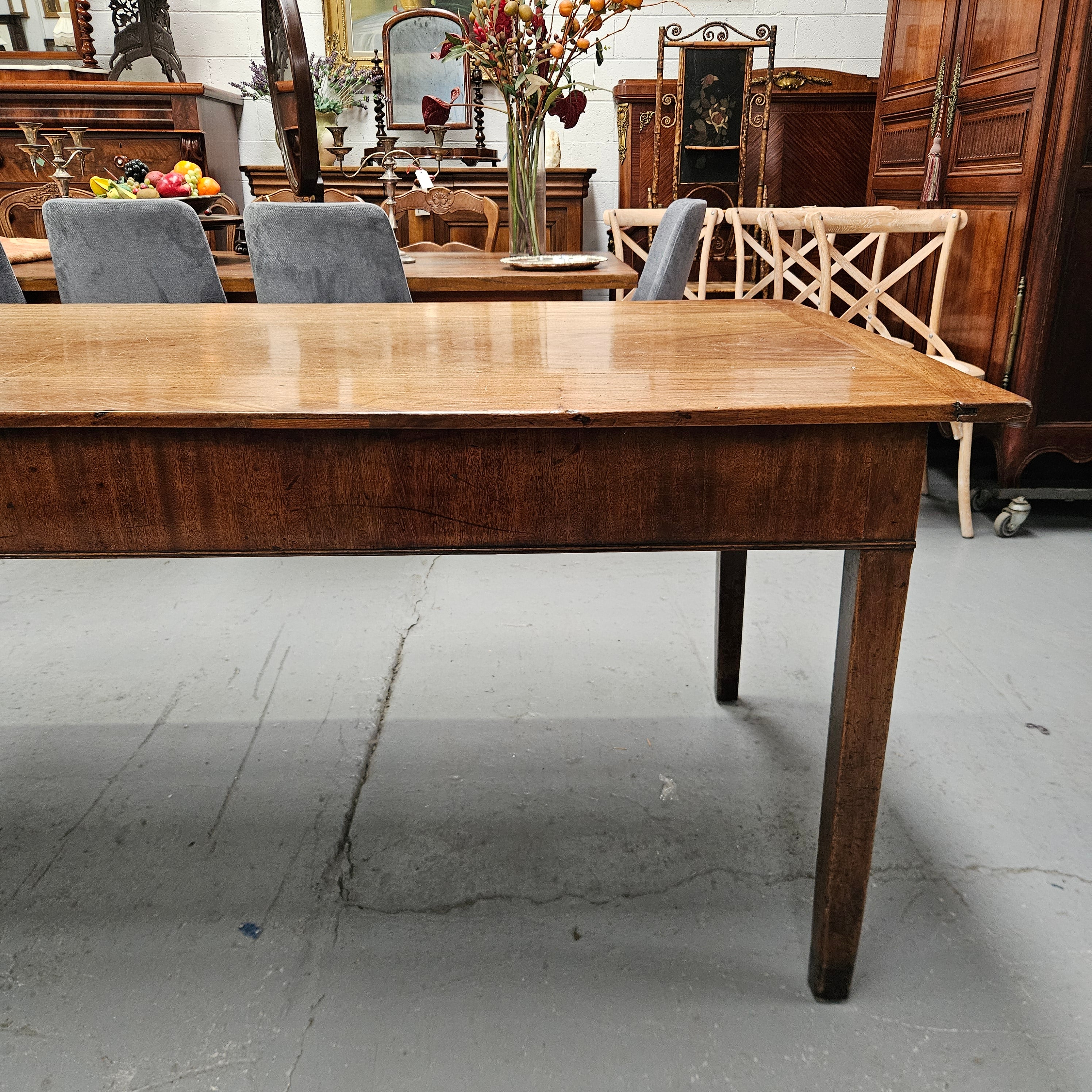 Rare Mahogany French Farmhouse Style Table C1780
