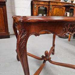 Vintage Mahogany Glass Top Coffee / Side Table Rococo Style | Antique & Vintage | Moonee Ponds Antiques | Australia Wide Delivery