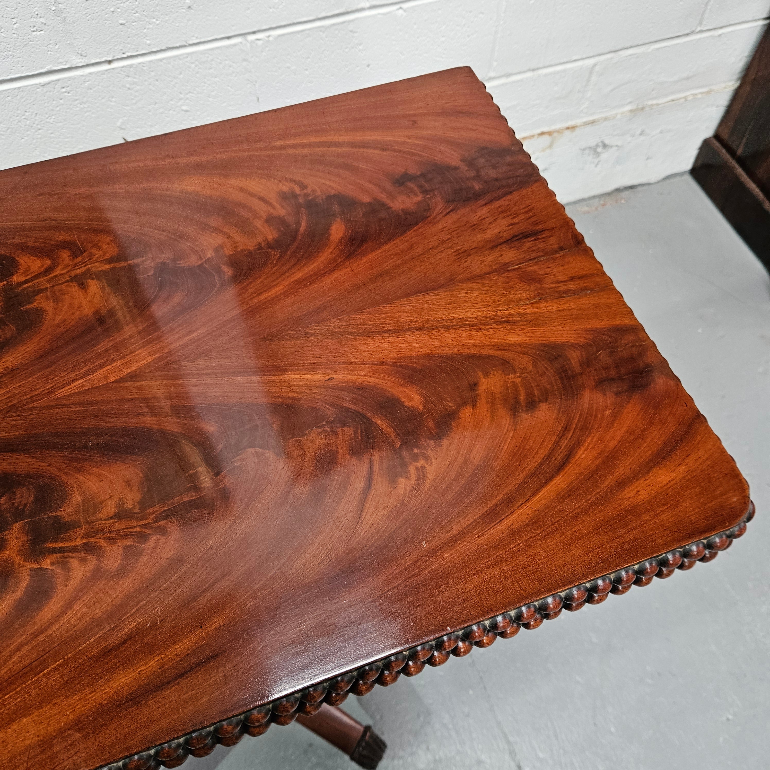 Lovely William IV Games Table In Flame Mahogany | Antique & Vintage | Moonee Ponds Antiques | Australia Wide Delivery