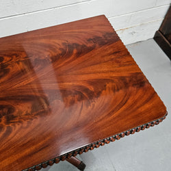 Lovely William IV Games Table In Flame Mahogany | Antique & Vintage | Moonee Ponds Antiques | Australia Wide Delivery