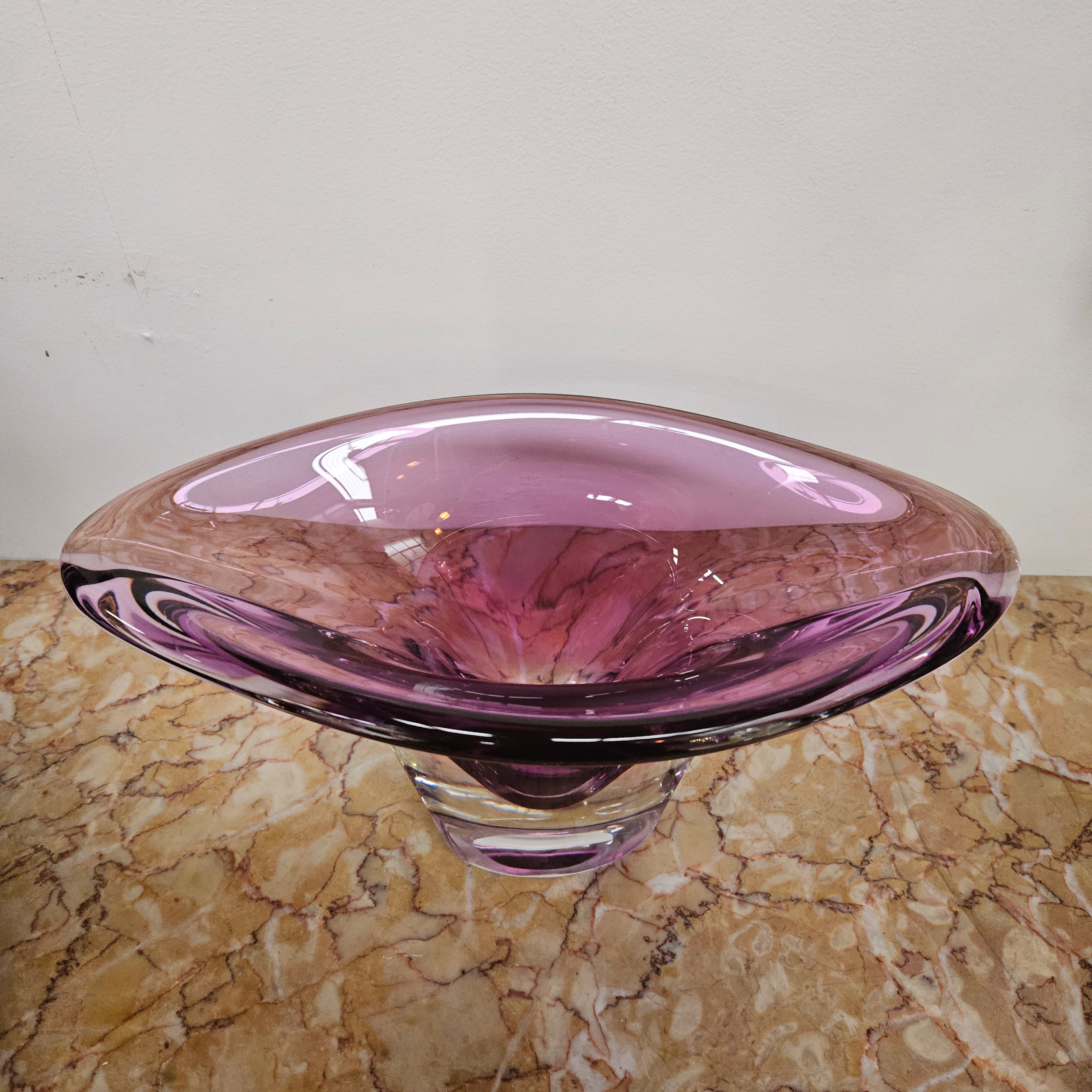 Val Lambert Signed Art Glass Vase | Antique & Vintage | Moonee Ponds Antiques | Australia Wide Delivery