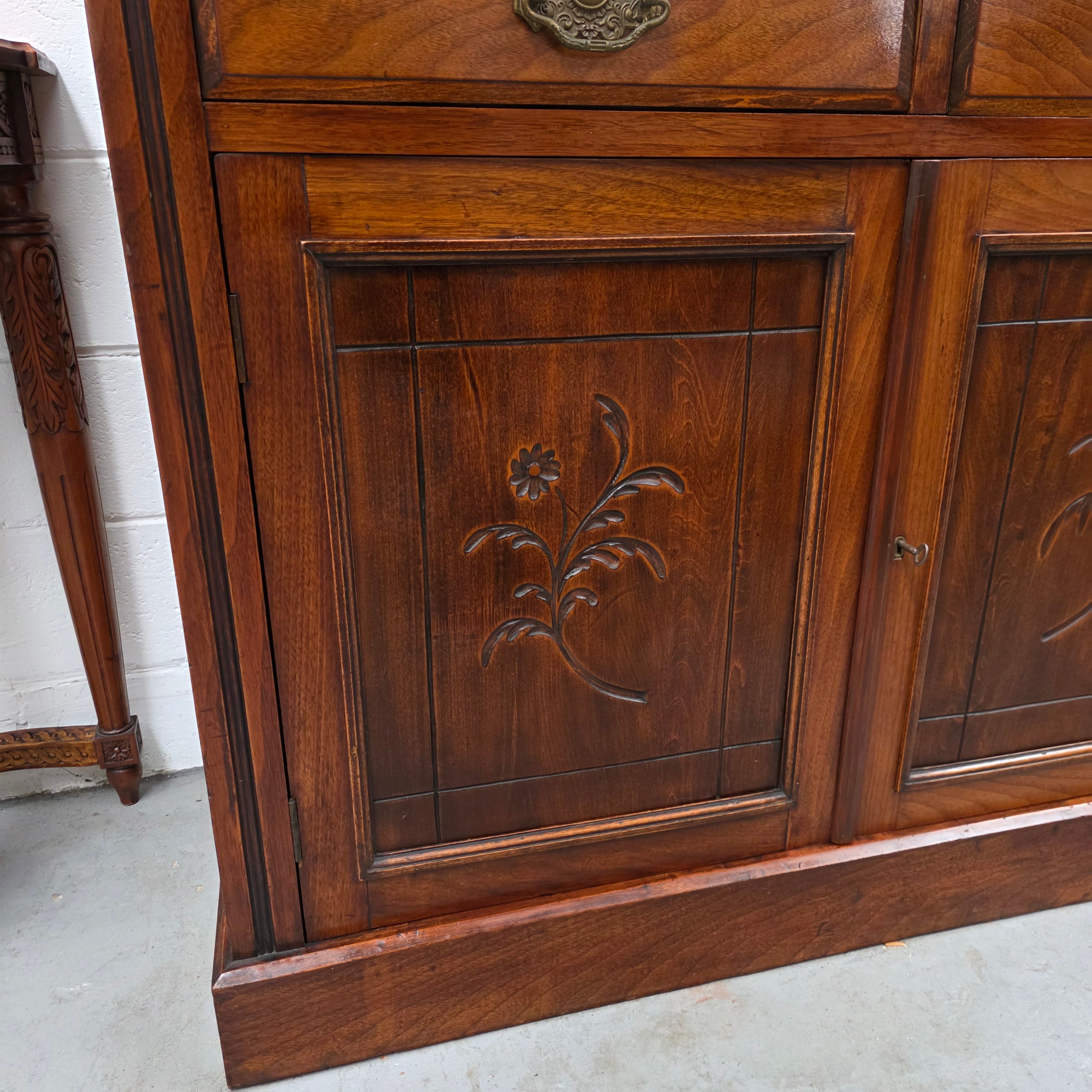Compact Edwardian Walnut Bookcase, | Antique & Vintage | Moonee Ponds Antiques | Australia Wide Delivery