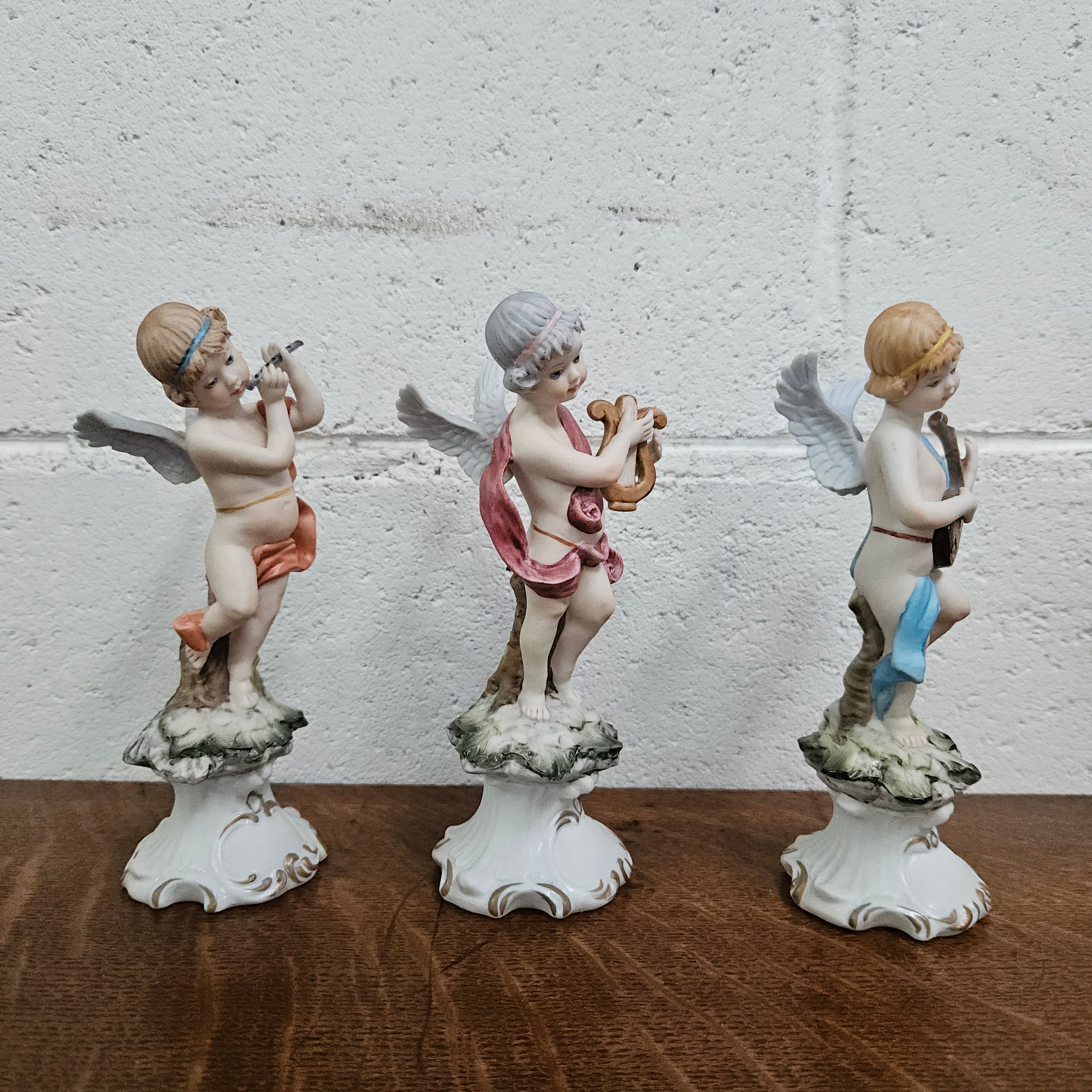 Set of Three Capodimonte Angle Figurines | Antique & Vintage | Moonee Ponds Antiques | Australia Wide Delivery